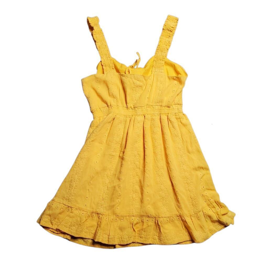 Betsey Johnson Yellow Eyelet‎ Summer Dress Size: M